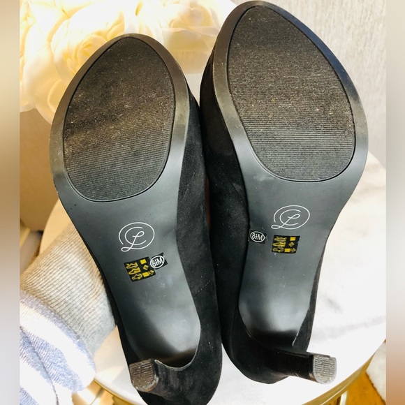 Chinese Laundry Black Suede Platform Heels - Picture 3 of 7